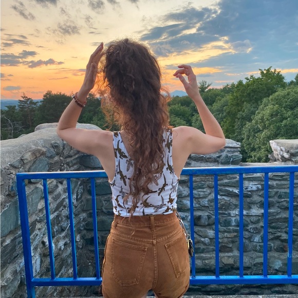 Vintage 100% Cotton 90’s High Waist Rust Denim Cutoff Cuffed Shorts Size XS / 25 - Picture 7 of 7